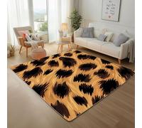 Générique ImpriméS LéOpards Abstraits Peints Tapis Salon 150x210cm Tapis Chambre Lavable en Machine CarpetTexture De Fourrure Animale Grande Moderne Doux Antidérapant pour Cuisine, Chambre à Coucher