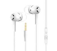 Générique in-Ear Headphones, Wired Earphones with Microphone, 120cm/3.94 Feet 3.5mm Jack Noise Cancelling Design, 1 Pair Black for Workout School Studio Recording Travel Music Thermoplastic Elastomer