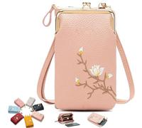 Générique Indefinitet Women Sling Cross-Body Wallet with Mobile Cell Phone Holder, Crossbody Bags for Women Travel (Pink2)