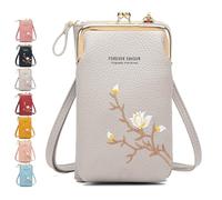 Générique Indefinitet Women Sling Cross-Body Wallet, with Mobile Cell Phone Holder, Crossbody Bags for Women Travel (White)