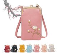 Générique Indefinitet Women Sling Cross-Body Wallet with Mobile Cell Phone Holder, Large Crossbody Bags for Women Travel (Pink)