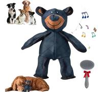 Générique Indestructible Bear,Resistant Squeaky Bear Dog,Indestructible Plush Toy for Heavy Chewer,Training Interactive Play Toys for Dogs (1Pcs)