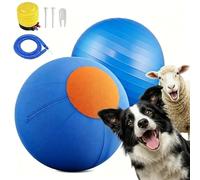Générique Indestructible Herding Ball for Dogs, 18'' Large Herding Ball for Dogs with Straps for Australian Shepherd, Border Collie, Cattle Dog, Large Breed Outdoor Play (B,Medium)