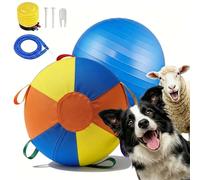 Générique Indestructible Herding Ball for Dogs, 18'' Large Herding Ball for Dogs with Straps for Australian Shepherd, Border Collie, Cattle Dog, Large Breed Outdoor Play (A,Large)