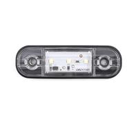 Générique Indicateur Place Stationnement Feu gabarit latéral 3 LED 12 V-30 V pour voiture feu d'avertissement freinage pour camion bus remorque(1x white)