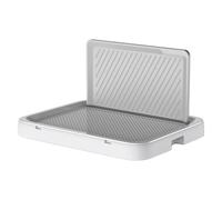 Générique Indoor Dog Toilet with Removable Mesh Grate & Wall Column - 50.5cm Portable Puppy Potty Training Tray | Floor Protection Leakproof Training Pad Holder for Small Medium Dogs Keeps Paws Dry