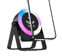 Générique Induction Speaker, Wireless Audio Player, RGB Light Speaker, Sensor Playback, 360 Degree Rotation, Conference Room Travel Event Office Use, 4.29x3.5x5.2 inches Black Single