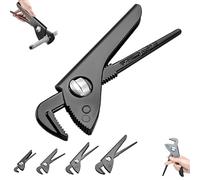 Générique Industrial Grade,Adjustable Multifunctional Pipe Wrench,High Grip Strength Plumbers Tool,Independence Adjustable 7-12 Inch Carbon Steel Plumbers Tool,for Nuts,Pipes (9-in)