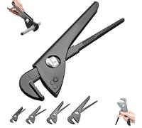Générique Industrial Grade,Adjustable Multifunctional Pipe Wrench,High Grip Strength Plumbers Tool,Independence Adjustable 7-12 Inch Carbon Steel Plumbers Tool,for Nuts,Pipes (12-in)