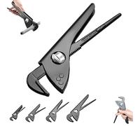 Générique Industrial Grade,Adjustable Multifunctional Pipe Wrench,High Grip Strength Plumbers Tool,Independence Adjustable 7-12 Inch Carbon Steel Plumbers Tool,for Nuts,Pipes (10.5-in)