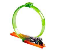 Générique Inertia Motorcycle Track Toy - DIY Race Playset with Friction Powered Motorbike | Hand Eye Coordination for Boys Girls Kids Children Playroom Bedroom Backyard Balcony Entertainment