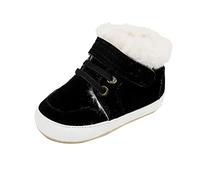 Générique Infant Babys Fashion Automne Hiver Boys High Top Shoes Toddler Shoes (Black, 22 Toddlar)