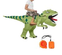 Générique Inflatable Dinosaur Costume, Funny Blow Up Suit Adults, 150-190cm Built-In Fan Halloween Outfit, Green/Brown for Party, Cosplay, Stage Performance, School Events, Theme Parks, Birthdays