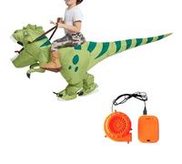 Générique Inflatable Dinosaur Costume, Funny Blow Up Suit Adults, 150-190cm Built-In Fan Halloween Outfit, Green/Brown for Party, Cosplay, Stage Performance, School Events, Theme Parks, Birthdays