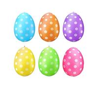 Générique Inflatable Easter Eggs 6-Pack | PVC, Colorful Decoration | Large Outdoor Easter Eggs for Garden Lawn | Party Decor for Yard Patio, Spring Holiday Display