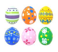 Générique Inflatable Large Spring Holiday Decor 6 Pieces - Outdoor Easter Eggs, Blow Up Toy | Birthday Gardening Indoor Holiday Party Home Patio, Porch Lawn Backyard Walkway for Pathway Park