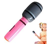 Générique Inflatable Microphone - Assorted Colors Blow Up Microphone Props | Lightweight Singing Activity Decoration | PVC Material 35cm Length 10g - for Musical Concert Birthday Pool Party Family