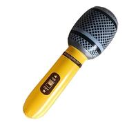 Générique Inflatable Microphone - Ready | Assorted Colors Blow Up Microphone Props Lightweight | Party Hosts & Music Fans, Singing Activity Decoration for Musical Concert, Fake for Air Guitar