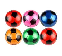 Générique Inflatable Soccer Ball Set - 6 Pack 22cm PVC Beach Balls Kids Pool Toy Lightweight Party Yard Game Summer Indoor Outdoor Play Birthday Favors Boys Girls Sports Fun