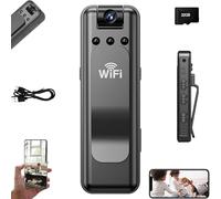 Générique Infrared Night Vision Portable Recorder, Mini Portable Body Camera with Audio and Video Recording, HD 1080p Wearable, 180 Degree Rotatable Lens, for Sports, Outdoor & Travel (32G Card)