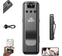 Générique Infrared Night Vision Portable Recorder, Mini Portable Body Camera with Audio and Video Recording, HD 1080p Wearable, 180 Degree Rotatable Lens, for Sports, Outdoor & Travel (No Card)