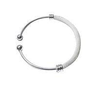 Générique Inoxydable Bracelet 8 Anneaux Personality Ladies Open Pour 4 Bracelet Argent Bijoux (A, One Size)