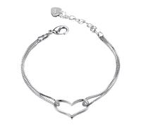 Générique Inoxydable Pierres Mm Anneaux Heart Shaped Bracelet For Women And Advanced Plusieurs Mm Avec Bijoux (B, A)