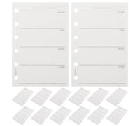 Générique Inserts agenda hebdomadaire 200 pièces 120gsm papier 4,7x3,1 pouces perforés 6 trous pour organisateur hebdomadaire bureau carnet de notes sketches