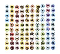 Générique Inserts pour Yeux en Verre Premium, 100 pièces, modèles Mixtes, embellissements artisanaux pour Bijoux, Styles, Cabochons pour Yeux en Verre