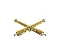 Générique Insigne de Calot Canons Croisés Or Attache Epingle Réduction Artillerie Artilleurs