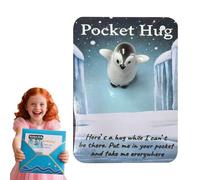 Générique Inspirational Pocket Hug Card Turtle, Mini Animal Greeting Keepsake Toy, Pocket-Sized Companion Gift for Preschoolers Childrens Adults Birthday Holiday, 3.54x6.3inches
