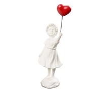Générique Inspired Figurine - Artistic Silhouette for Patios | Weatherproof Resin with Crimson Heart, Landscape Ornamentation Accessories, Modern Sculpture Items for Home, Gardens and Desks