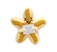 Générique Inspiring Knitting, Plush Starfish Toy, Inspirational Knitted Plush, Soft and Cute Design, Positive Companion, Medium Size, Kids School Ornament, Birthday Gift for Girls and Boys