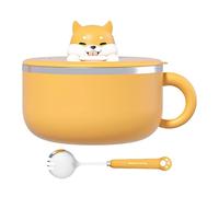 Générique Instant Noodle Bowl - 1200ml Stainless Steel Heat Insulated Container | Noodle Maker Bowl for Kitchen, College Dorm, Apartment, Dining Room, Student Meals, Portable Easy Use