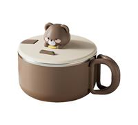 Générique Instant Noodle Bowl - Large Capacity 1200ml Container, Portable with Lid for Easy Use, Instant Soup Bowl, Home Dorm Office Kitchen Accessory, Apartment Outdoor Travel Dining for Quick Meals