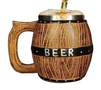 Générique Insulated Beer Mug - Stainless Steel Drink Cup, 550ml Rustic Table Decor, Party Use with Ergonomic Handle Design, Drinkware Mug with Hot Cold Function, Beer Mugs for Home Bar