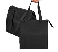 Générique Insulated Cooler Bag | 2 Pieces Reusable Large Cooler Tote with Zippered Top - 30x18x33cm Shopping Bags - for Drink Food Travel Picnic Shopping Beach Camping