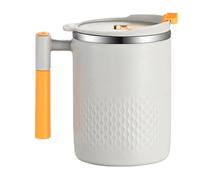 Générique Insulated Drink Cup, Double Layer Stainless Thermal Mug, Portable Handle Coffee Tea Tumbler, Vacuum Style Heat Retention Cup, Leak Resistant Lid Travel Beverage Container for Home Office
