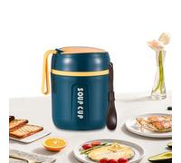 Générique Insulated Food Jar, Vacuum Soup Container, Reusable Lunch Box, Large Snack Container, Foldable Spoon Included for Hot Cold Food Travel Work School Picnic Office Home Meal Storage