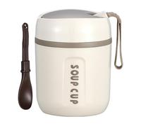 Générique Insulated Food Jar, Vacuum Soup Container, Reusable Lunch Box, Large Snack Container, Foldable Spoon Included for Hot Cold Food Travel Work School Picnic Office Home Meal Storage