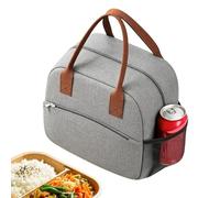 Générique Insulated Lunch Box, 10L Large Capacity Thermal Cooler Bag | Oxford Cloth 27x25x14cm Lightweight Leak Proof Reusable Tote With 3 Pockets For Work Office Picnic Travel