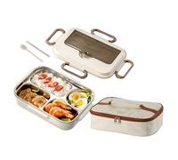Générique Insulated Lunch Box, Thermal Food Container, Stainless Steel, Insulation Storage Case, Large Capacity, Heat Retainer Lunchboxes for Picnic, Offices, School, Hiking, Camping, Work