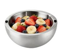 Générique Insulated Steel Bowls, Party Serving Dish, 7.87in Dip Chiller with Double Wall Feature, Stainless Bowl with Sturdy Build, Table Bowl with Modern Look, Food Container for Sauces and Salad