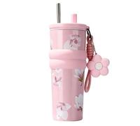 Générique Insulated Tumbler 710ml Reusable with Lid Straw