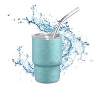 Générique Insulated Tumbler with Straw, 3oz Stainless Steel Mini Travel Mug, Portable Water Beverage Container for Hot and Cold Drinks, Outdoor, Camping, and Travel Use