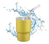 Générique Insulated Tumbler with Straw, 3oz Stainless Steel Mini Travel Mug, Portable Water Beverage Container for Hot and Cold Drinks, Outdoor, Camping, and Travel Use