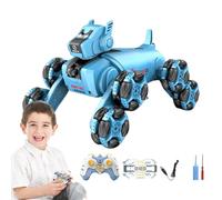 Générique Intelligent Robot Dog - 8-Wheel Remote Control Smart Pet | Gesture Sensing, Climbing & Transforming Rechargeable Toy for Kids & Adults, Interactive Robotic Dog with Double Control