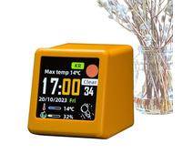 Générique Intelligente WiFi-Desktop-Wetterstation - IPS-LCD-Bildschirm | Wetter-Digitaluhr | Moderne LCD-Tischdekoration Für Innen Und Außen, Abs-Gehäuse, Kabelloser Betrieb, Portables Mini-Design