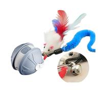 Générique Interactive 3.0 Cat Toys Automatic, 3-in-1 Agile Moving Ball with Mouse Toy, Motion Activated Rolling Ball for Indoor Bored Adult Cats, Gift with Fake Mouse (A)