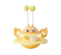 Générique Interactive 3-Layer Cat Toy Tower, Interactive 3-Layer Cat Toy Tower with Rotating Bee and Rolling Balls, Kitten Fun Mental Physical Exercise Puzzle Kitten Toys (Yellow-B)